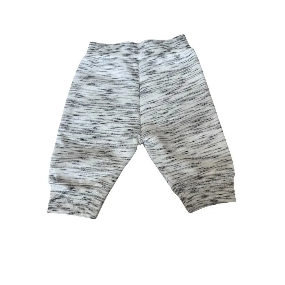 Milon Boys Gray Marl & Navy Hooded Sweatshirt Jogger Pant Set in size 3 months